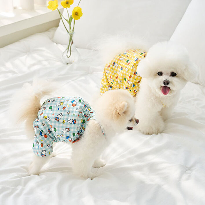Happy Day Miffy Check Overall