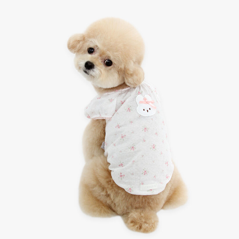 Flower Bunny Puff T-Shirt
