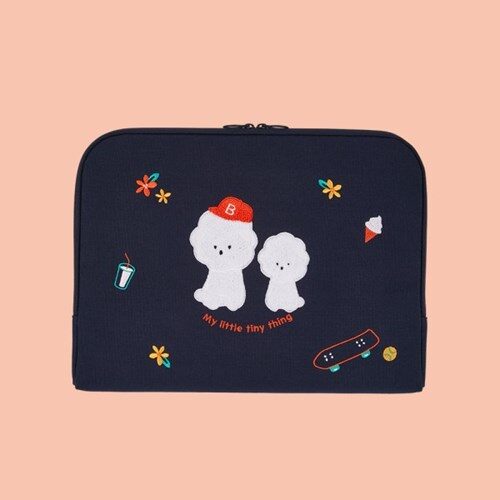 韓國比熊防水帆布Notebook Pouch