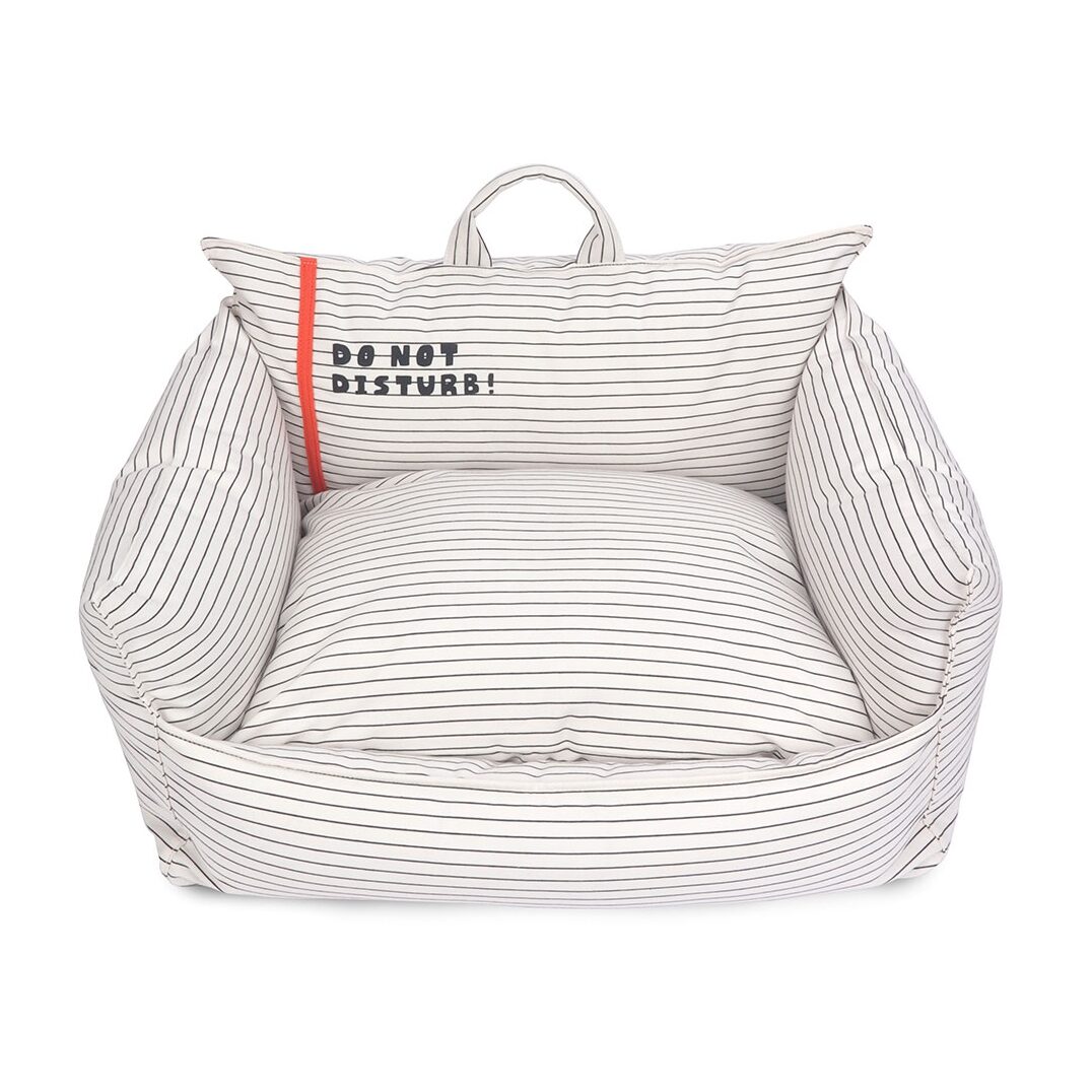 Do Not Disturb Cushion (White Stripe)