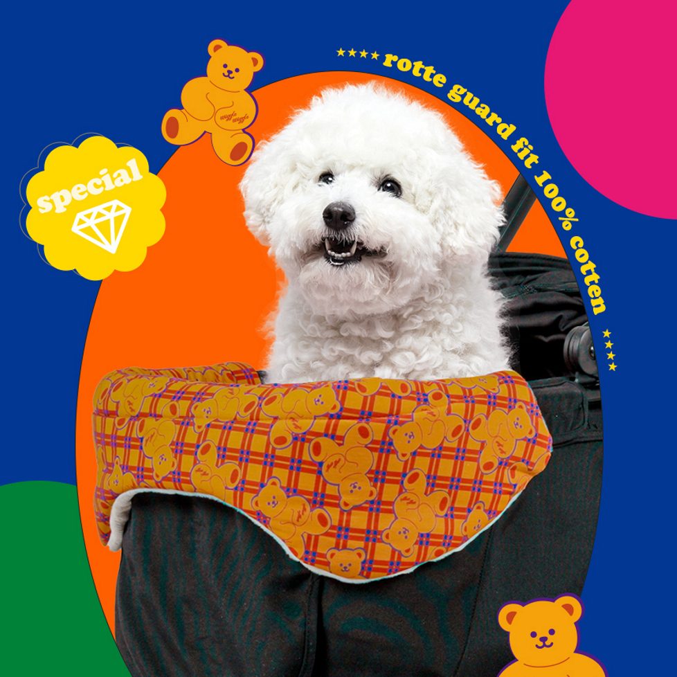 Wiggle Bear 寵物手推車圍邊保護墊