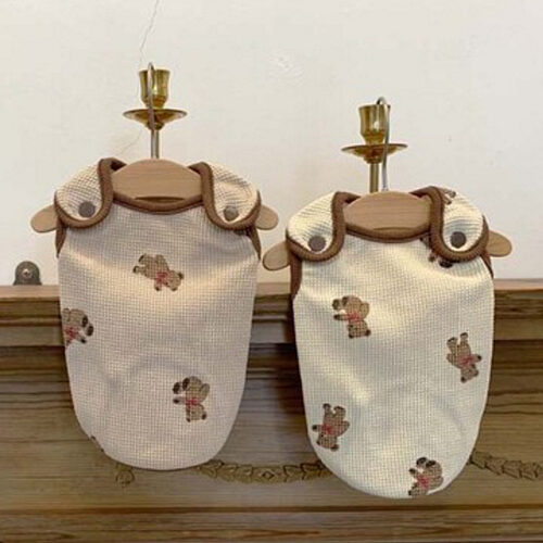 Waffle Bear All in one & Vest Couple Set