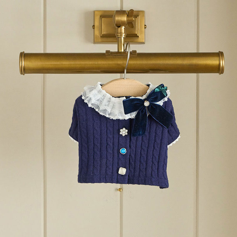 Preppy Knit Cardigan (Navy)