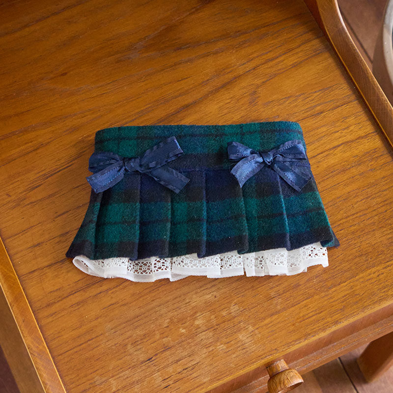 Highteen Pleats Skirt (GreenCheck)