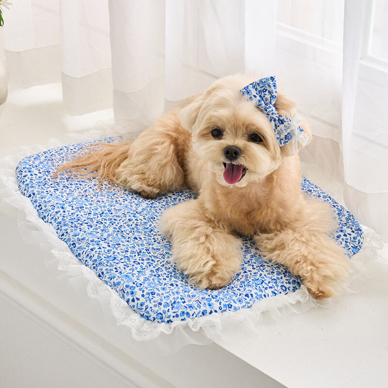 Cool Cushion (Blue Flower)