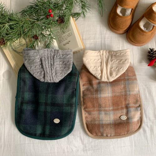 Noel Check Poncho Coat