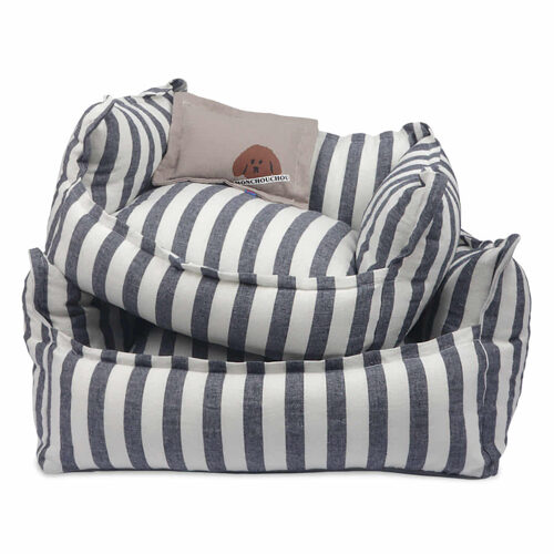 Gentle Navy Stripe Cushion