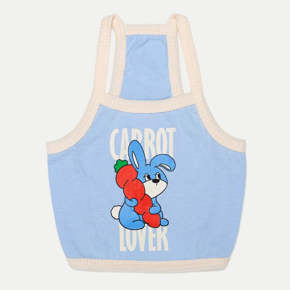 Carrot Bunny Crop Top (Sky Blue)