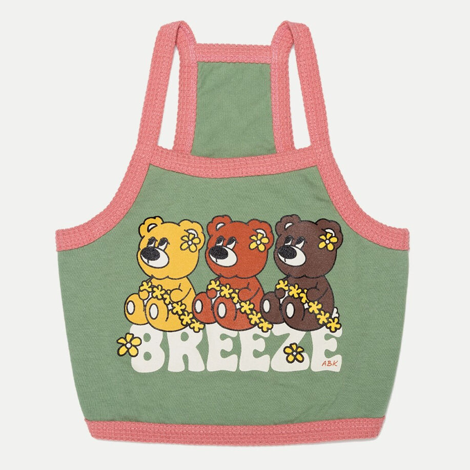 Hawaii Joy Bear Crop Top (Olive)