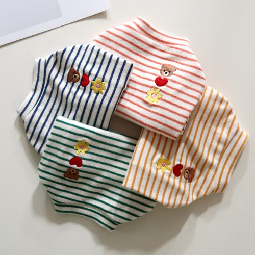 熊仔心心花朵刺繡T恤